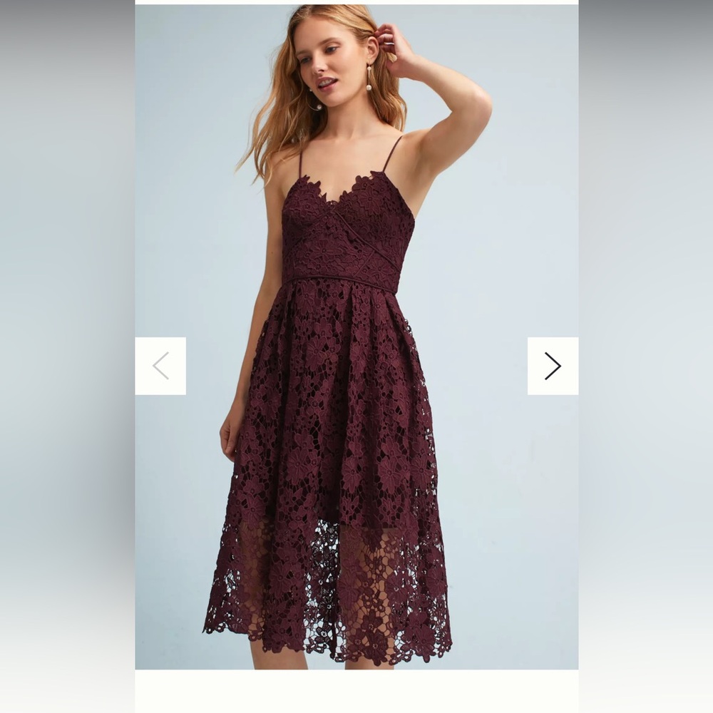 Anthropologie Donna Morgan Renana Lace Dress Size 4